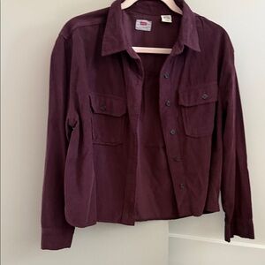 Levi's Dark Plum Corduroy Button-Up Jacket